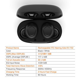 LIXIU Rechargeable Hearing Aids for Seniors, Noise Cancelling Comfortable OTC Hearing Amplifiers for Adults with Hard of Hearing KV-702