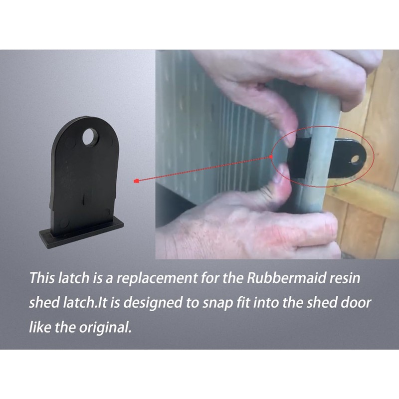 KDFUHRUI Outdoor Resin Shed Hasp Latch Replacement, for Rubbermaid Resin