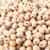 150pcs 14MM Wood Beads Natural Unfinished Round Wooden Loose Beads Wood Spacer Beads for Craft Making Decorations and DIY Crafts (14mm)
