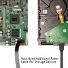 Menewstart SATA Cable V3.0 11.8 inches, 3 Pack, Black, Sata