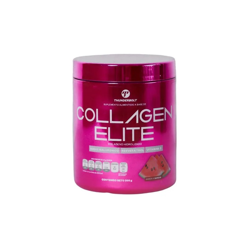 Colágeno Hidrolizado Thunderbolt Collagen Elite, 9g/servicio Sabor Sandía