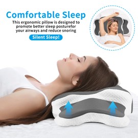 Azyvum Memory Foam Kissen Ergonomisches Nackenstützkissen Kopfkissen Seitenschläferkissen Nackenstützkissen für Seiten, Rücken, Bauchschläfer