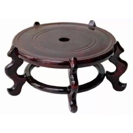 Asian Home "Beautiful Hand Craft Rosewood Oriental Vase Stand 7.5"""