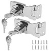 Kyuionty 2Pcs Keyed Hasp Locks 2.5 Inch Twist Knob Keyed