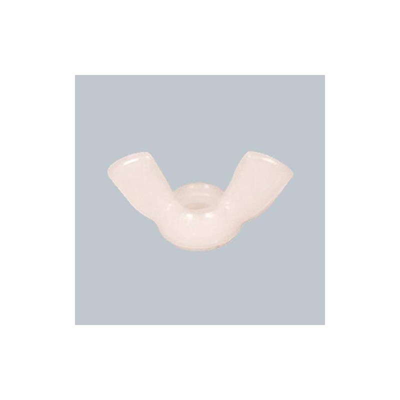 10 Pack 1/4-20 Nylon Wing Nuts - Off White(Natural Nylon