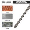 COMOWARE Concrete Drill Bit Set 7pcs, 3/16"-1/2", Masonry Drill Bit