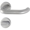 Hoppe Paris Door Handle Set with Rosette WC, Stainless Steel