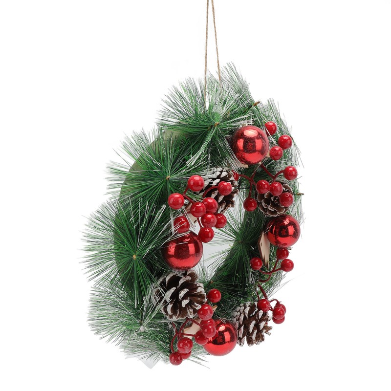 Christmas Wreath Hand Made Simulation Pine Cone Wreath Christmas Gift