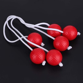 EMUKOEP 2 Colors 3 Pairs Ladder Golf Ball Throwing Bolas Set Replacement Sports Balls (Red)