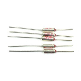 Hxchen Tf 110°C AC 250V 10A Cylindrical Fuse Tube Celsius Degree Cutoff Thermal Fuse - (5 Pcs)