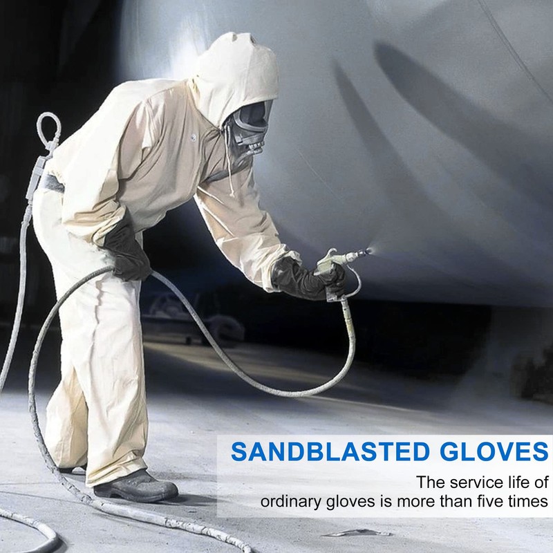 Tagtight Rubber Sandblasting Gloves, Sand Blasting Gloves for Sandblasting Cabin,