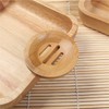 Kandid Bamboo Circular Soap Dish - Draining Soap Dish For