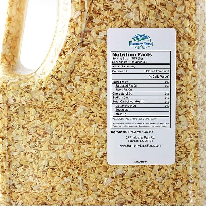 Harmony House Dried Onions, Chopped – Dehydrated Vegetables for Cooking,