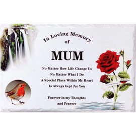 In Memoriam Tile Plaque - In loving memory of MUM