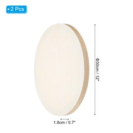 PATIKIL 12" Wood Panels Board, 2 Pack Unfinished Round Art Wood Canvas Panel Painting Boards for DIY Craft Painting Use, Wood Color