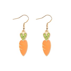 Carrot Dangle Earrings Cute Carrot Earrings Carrot Lover Jewelry Vegetable Drop Earrings Food Earrings (Carrot Earrings)