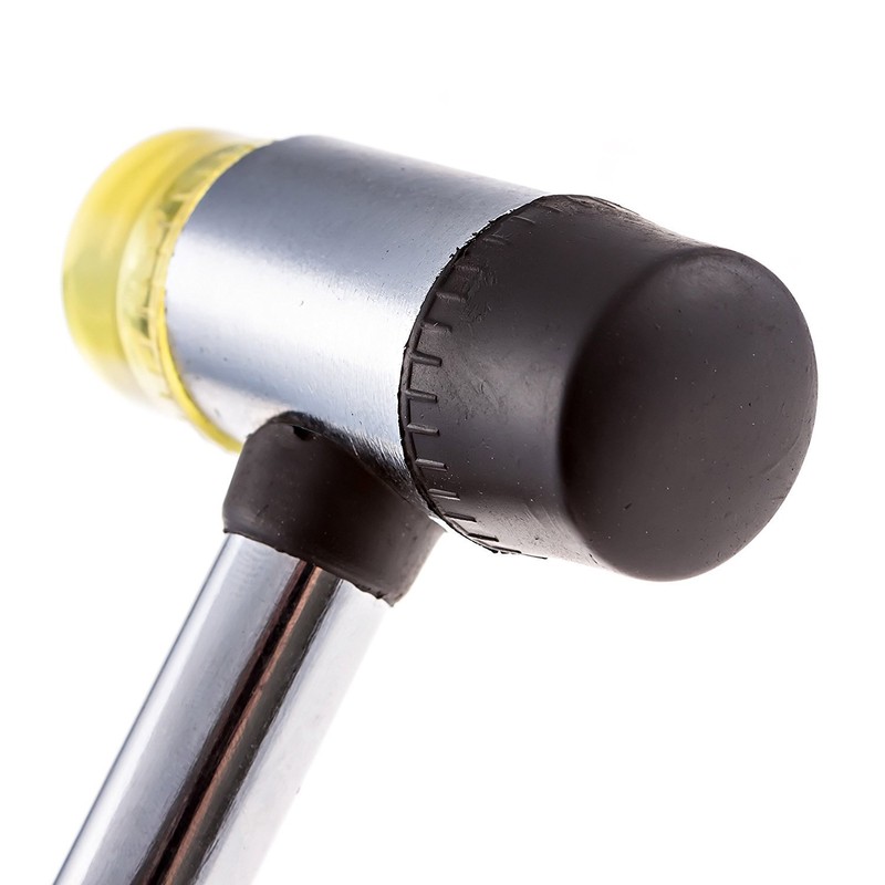 AKOAK 25mm Dual Head Nylon Rubber Hammer Jewelers Metal Mallet,Multipurpose,