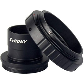 SVBONY T2 T-Ring Adapter and T Adapter for Canon EOS Standard EF Lens and Telescope Camera Astronomical Photography Accessories 1.25" Metal