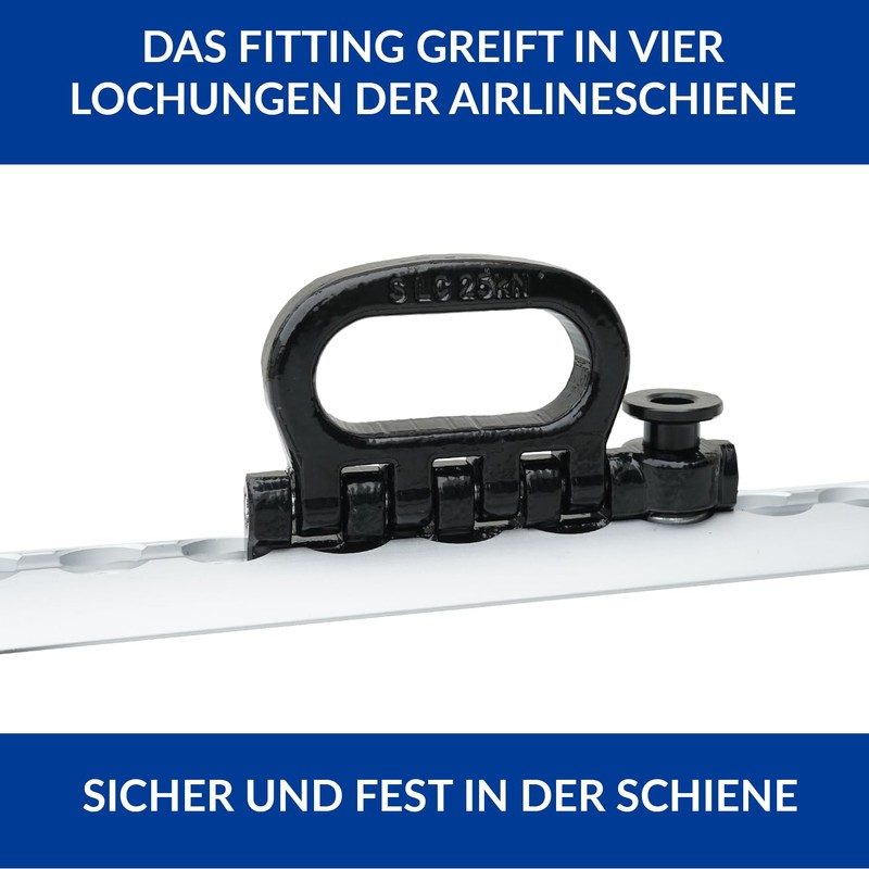2 x quadruple fitting end fitting for airline rail 4000