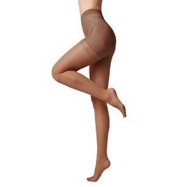 Conte elegant Modelling Women's Tights with Push-Up Effect - X-PRESS 40 Denier - Shaping Fine Tights Women's Tights - Plain -, mocha