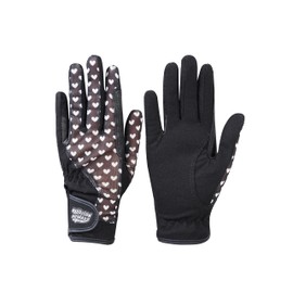 Harrison Howard Kids Horse Riding Gloves Equestrian Gloves Comfortable Grip for Horse Riding, Running or Cycling Lightweight Breathable Equestrian Gloves Black 8-10 yrs Old