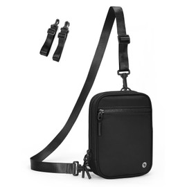 BALEAF Waterproof 1.5L Belt Bag for Women HumBag Fanny Pack Crossbody Adjustable Strap Everywhere Waist Packs Workout Running Black