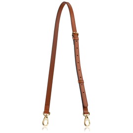 Allzedream Ersatz-Handtaschenriemen aus echtem Leder, lang, verstellbar, Braun, Medium, Classic