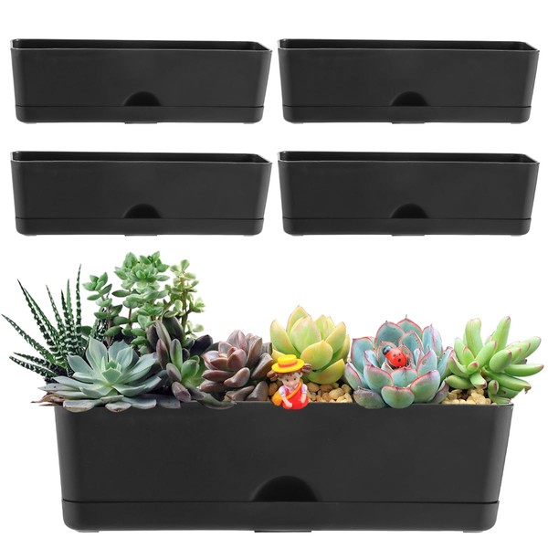 5 Pack Window Boxes Planters 16 Inches Rectangular Planter Herb