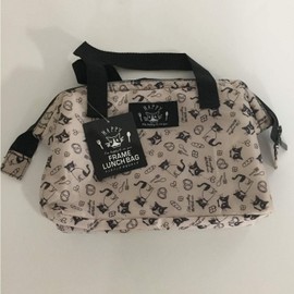 Nakano MM-512 Lunch Bag, Coin Opening Type, Happy Cat, Approx. Width 9.8 x Depth 5.1 x 7.5 inches (25 x 13 x 19 cm), Set of 1