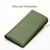 Bveyzi Ultra Slim Thin Leather RFID Blocking Credit Card Holder