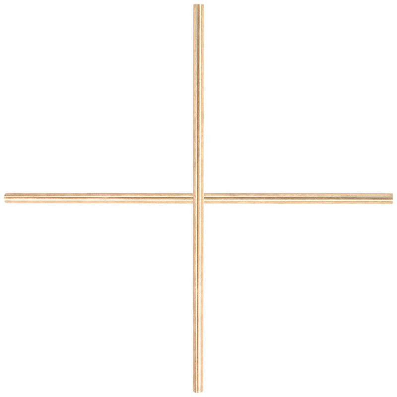 Glarks 2Pcs 5mm x 356mm Brass Straight Solid Round Rod