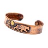 American Made Rustic Copper Cuff Bracelet – Bear (Large Size,