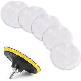 7 count 3 Inch (80 mm)  Buffing Polishing Pad  Polisher Buffer Drill Attachment with M10 Drill Adapter - Color: 6Inch-7Pcs