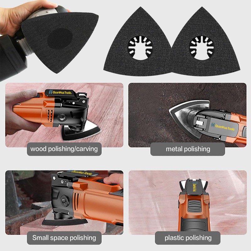 Alppihym Pack of 4 Delta Sanders Multitool Sanding Plate 80