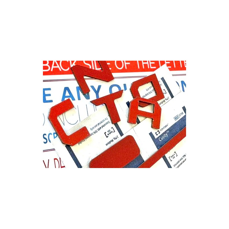 Red Dashboard Letters Compatible with Tndra 2022-Up Dash ABS Plastic