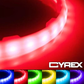 CYREX 2PC MULTI COLORED LED SPEAKER COLOR CHANGING LIGHT RINGS FITS 6.5" SPEAKERS P22