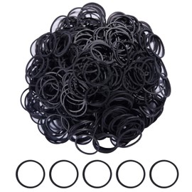 AMUU Rubber Bands1200pcs Black Small Rubber Band Mini Soft Elastic Bands for Hair Braids Hair Diameter 16mm Rubber Bands for Office Supplies School Home