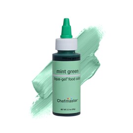 Chefmaster Mint Green Liqua-Gel® Food Coloring | Vibrant Color | Professional-Grade Dye for Icing, Frosting, Fondant | Baking & Decorating | Fade-Resistant | Easy-to-Use | Made in USA | 2.3 oz