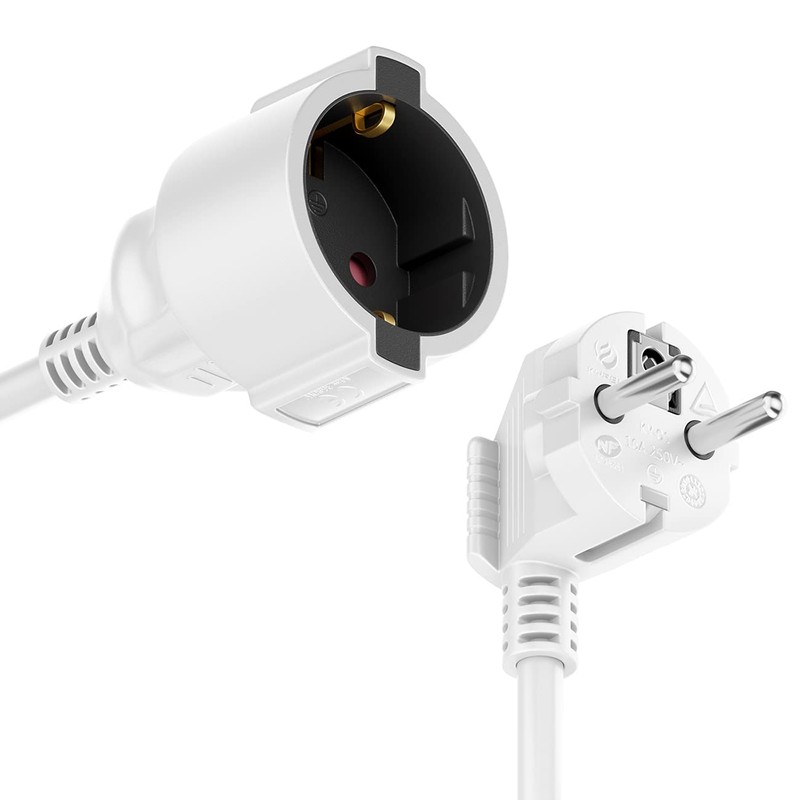 Extension earthing contact plug (type F) 90° - earthing contact