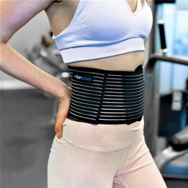 RiptGear Umbilical Hernia Belt for Men and Women - Abdominal Support Binder with Compression Pad - Supports Waist and Tummy after Surgery, Postpartum, and Belly Button Hernia Aid (Small/Medium)
