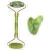100% Jade Roller Set, Gua Sha Massager, Natural Jade Roller,