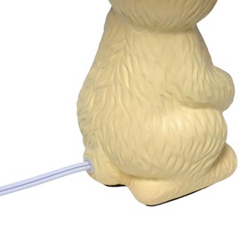 Simple Designs LT2117-YLW 16.33" Cute Wonders Whimsical Perched Bunny Rabbit Table Lamp for Home Décor, Kids Room, Yellow