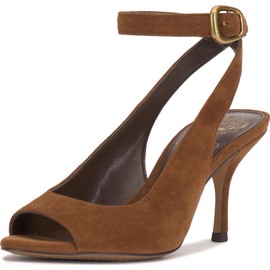 Vince Camuto Women's Pavles Heeled Sandal, Burnt Sugar Suede, 6