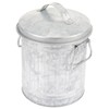 BESPORTBLE Galvanized Trash Can Mini Desktop Wastebasket with Lid and