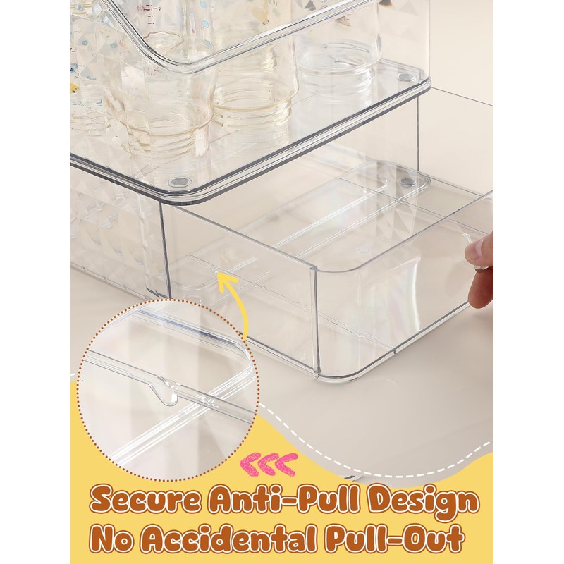 Flip-top Baby Bottle Organizer for 6 to 8 Bottles -