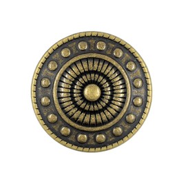10 botones de vástago de metal para rueda. 23 mm (latón antiguo).