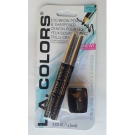 LA Colors Eyeliner/Brow Pencil with sharpener, BPN451 Black, 0.035 Oz