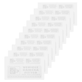 SG Store 10Pcs Car Window Reverse Warning Stickers Safety Sign 135x55 mm 65x30 mm CCTV Video Camera Recording Stickers