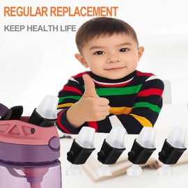 SNEGDO 4 Pcs Replacement Spout Compatible with Newest Contigo Aubrey Kids Water Bottle, Silicone Mouthpiece Replacement Parts Compatible with Contigo Kids Water Bottle (Bottle not Include)