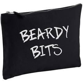 60 Second Makeover Limited Beardy Bits Black Canvas Man Mens Wash Bag Gift Present Idea Cosmetics Bag Toiletries Gift Present